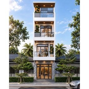 Top Mẫu Nhà Phố Hiện Đại 3 Tầng 1 Tum Tại Nhà Bè 