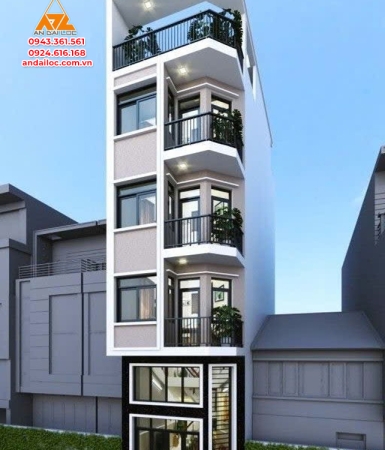 Thiết kế thi công mẫu nhà phố hiện đại 